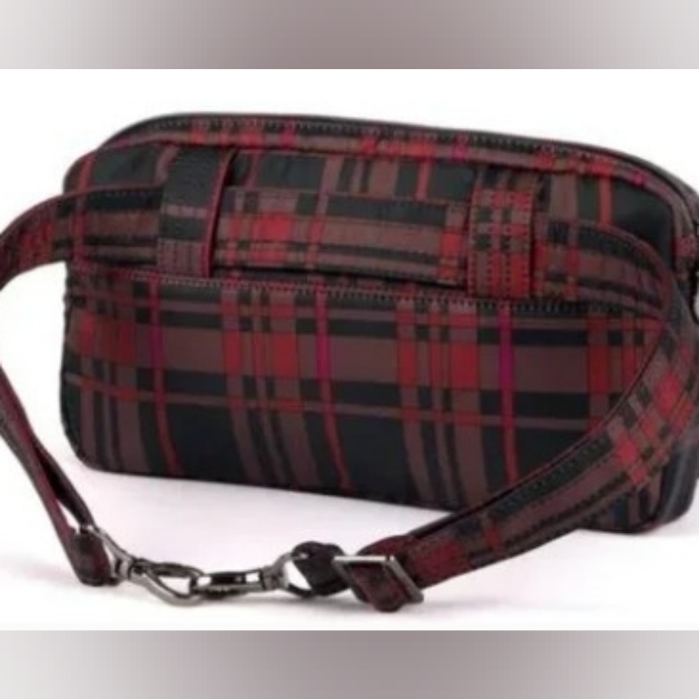 LUG Switcheroo Crossbody Bag - Black & Berry Plaid - Picture 3 of 6